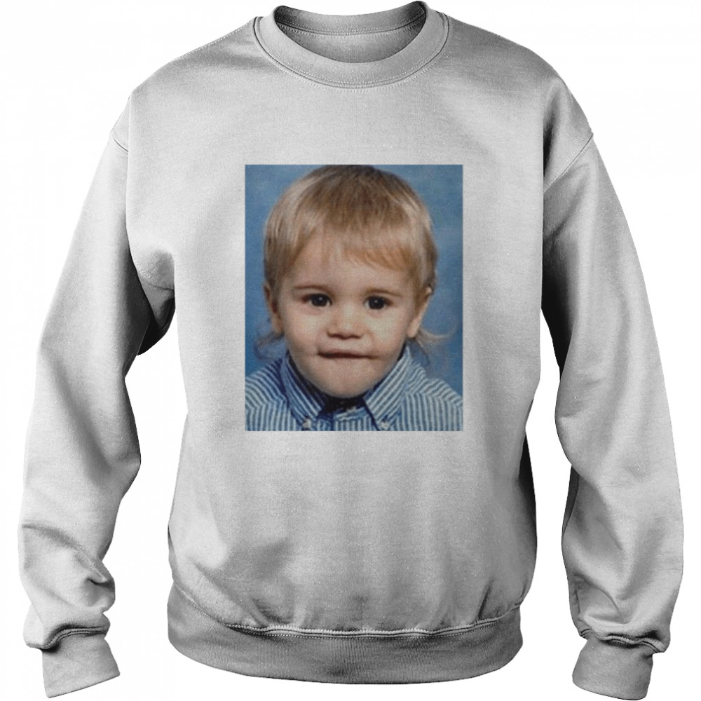 Justin Bieber as a baby t-shirt Unisex Sweatshirt