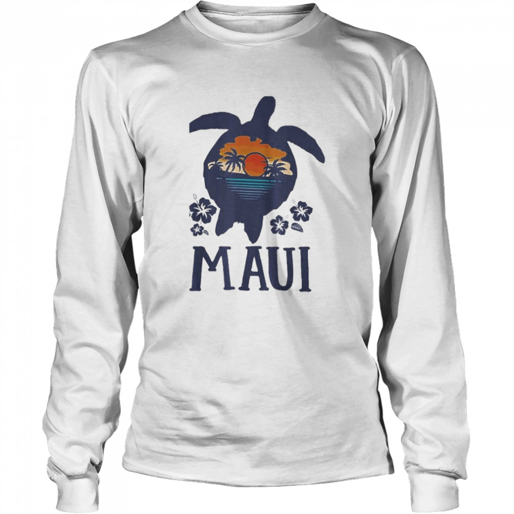 Maui Hawaii Sea Turtles Hawaiian Family Vacation 2022 Long Sleeved T-shirt