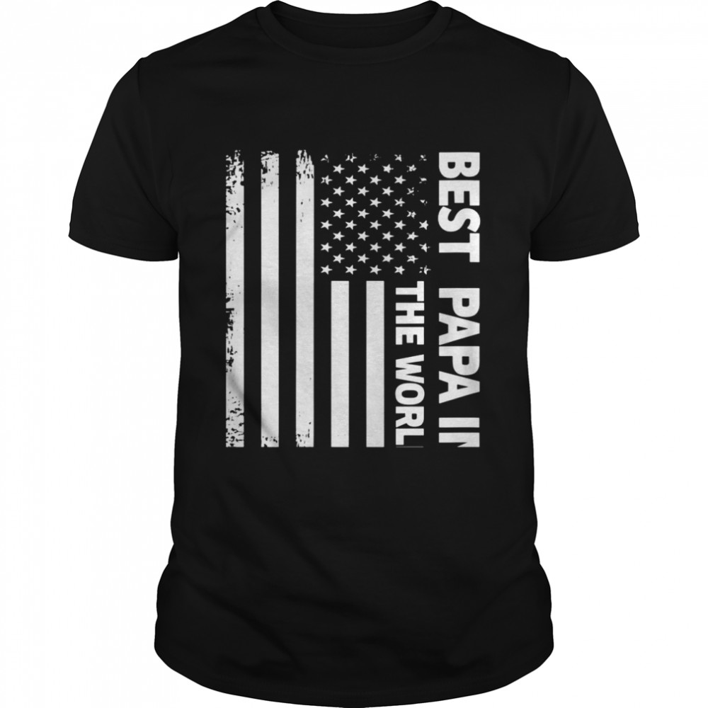 Womens Best papa in the world papa Classic Men's T-shirt