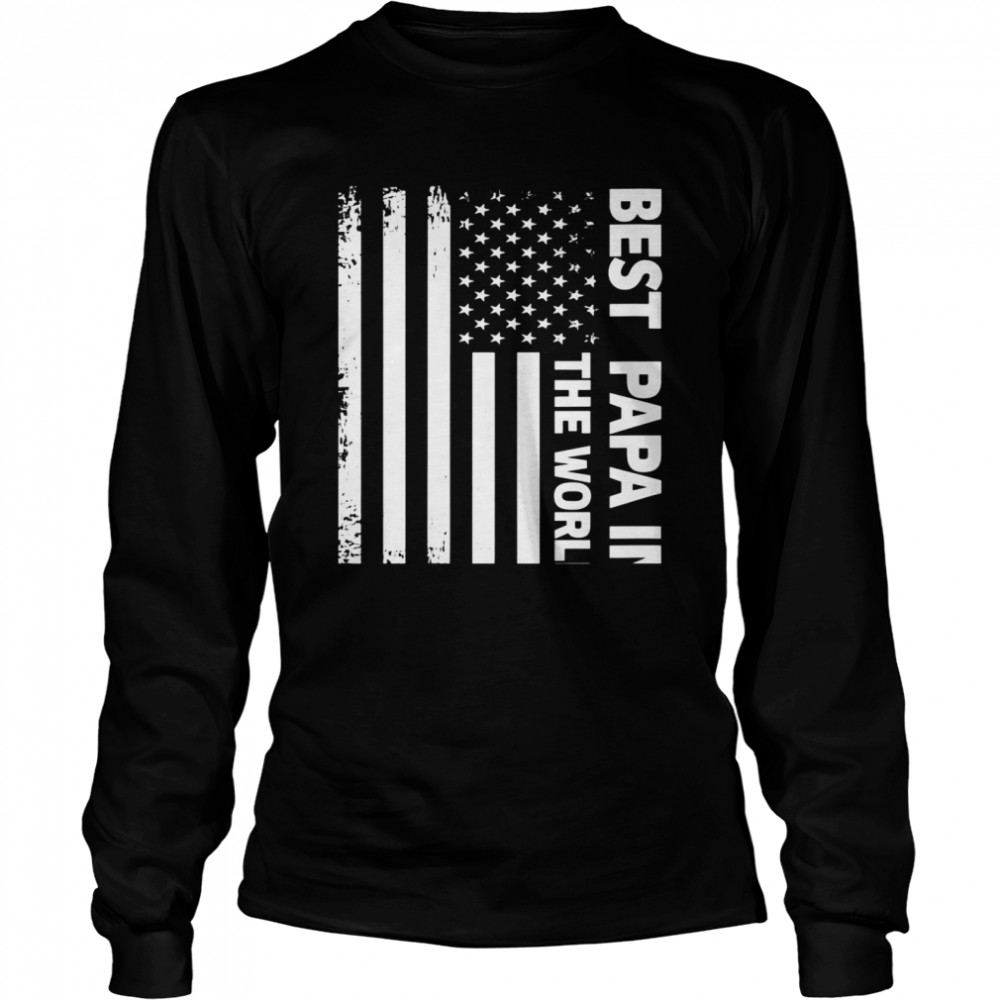 Womens Best papa in the world papa Long Sleeved T-shirt