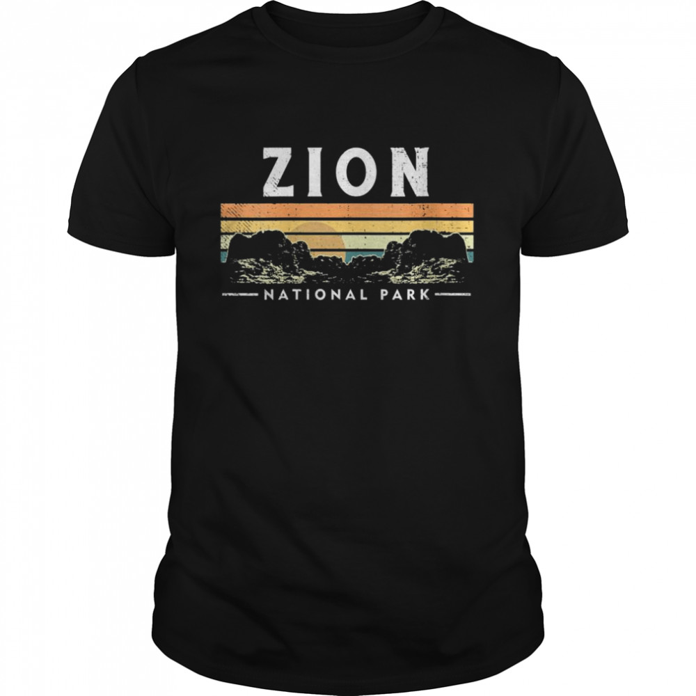 Womens Retro Zion National Park US Vintage Utah Adventure Hiking Classic Men's T-shirt