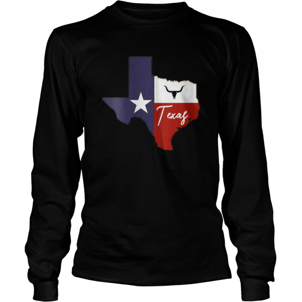 Womens Strong Like Texas State Flag Long Sleeved T-shirt