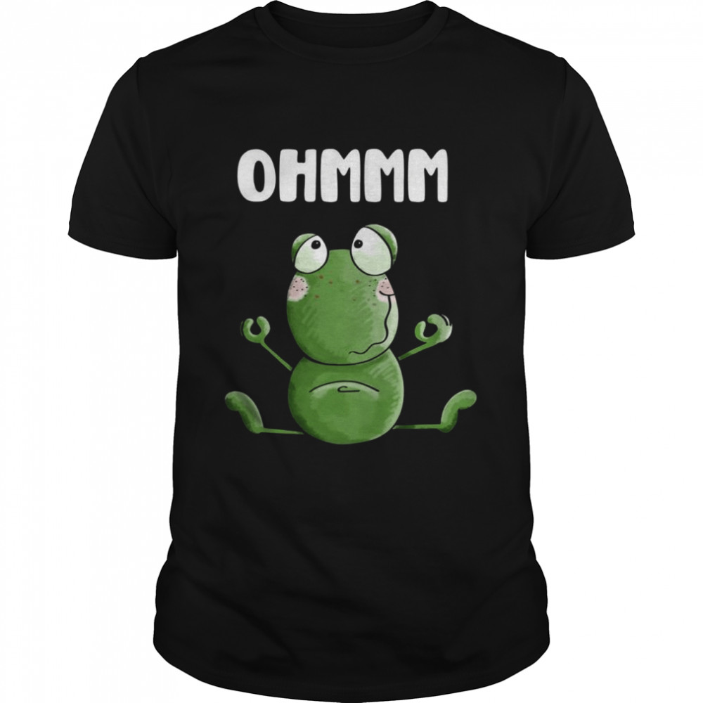 Yoga Frog Fun Frog Motif Children Classic Men's T-shirt