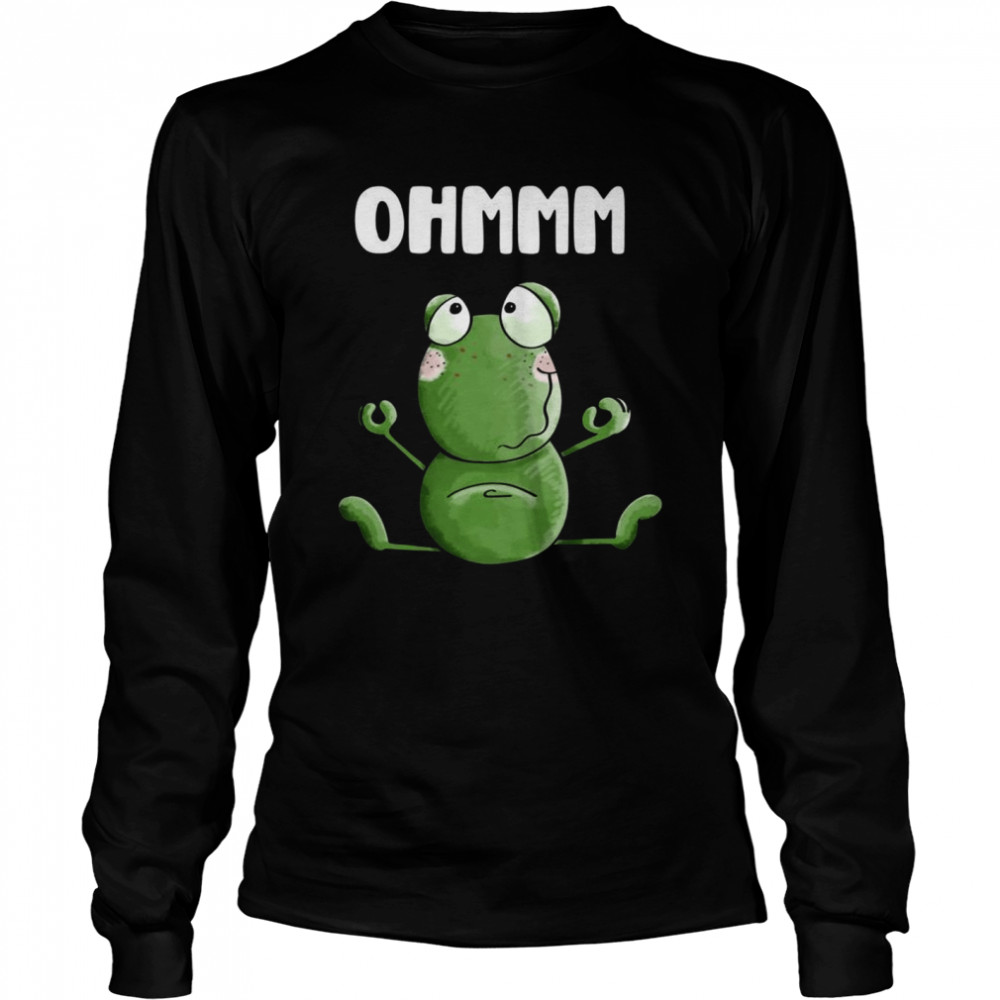 Yoga Frog Fun Frog Motif Children Long Sleeved T-shirt