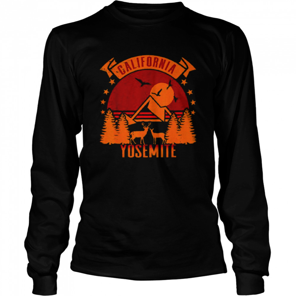 Yosemite Camping Lovers T- Vintage Yosemite National Park California Yosemite T- Long Sleeved T-shirt