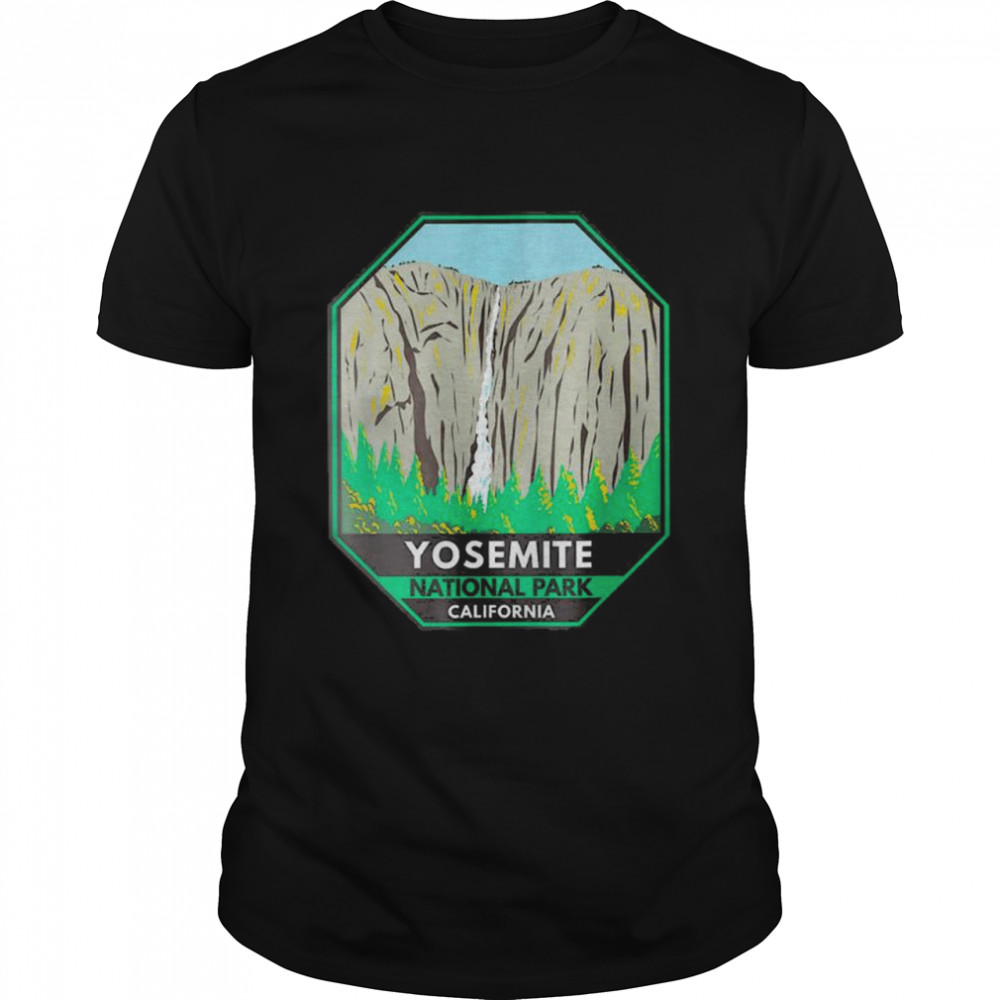 Yosemite Camping T- Yosemite National Park Ribbon Falls California Vintage Camping T- Classic Men's T-shirt