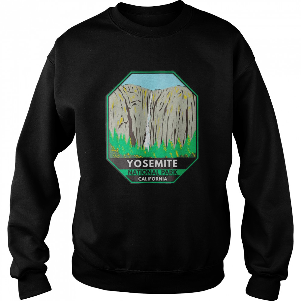 Yosemite Camping T- Yosemite National Park Ribbon Falls California Vintage Camping T- Unisex Sweatshirt