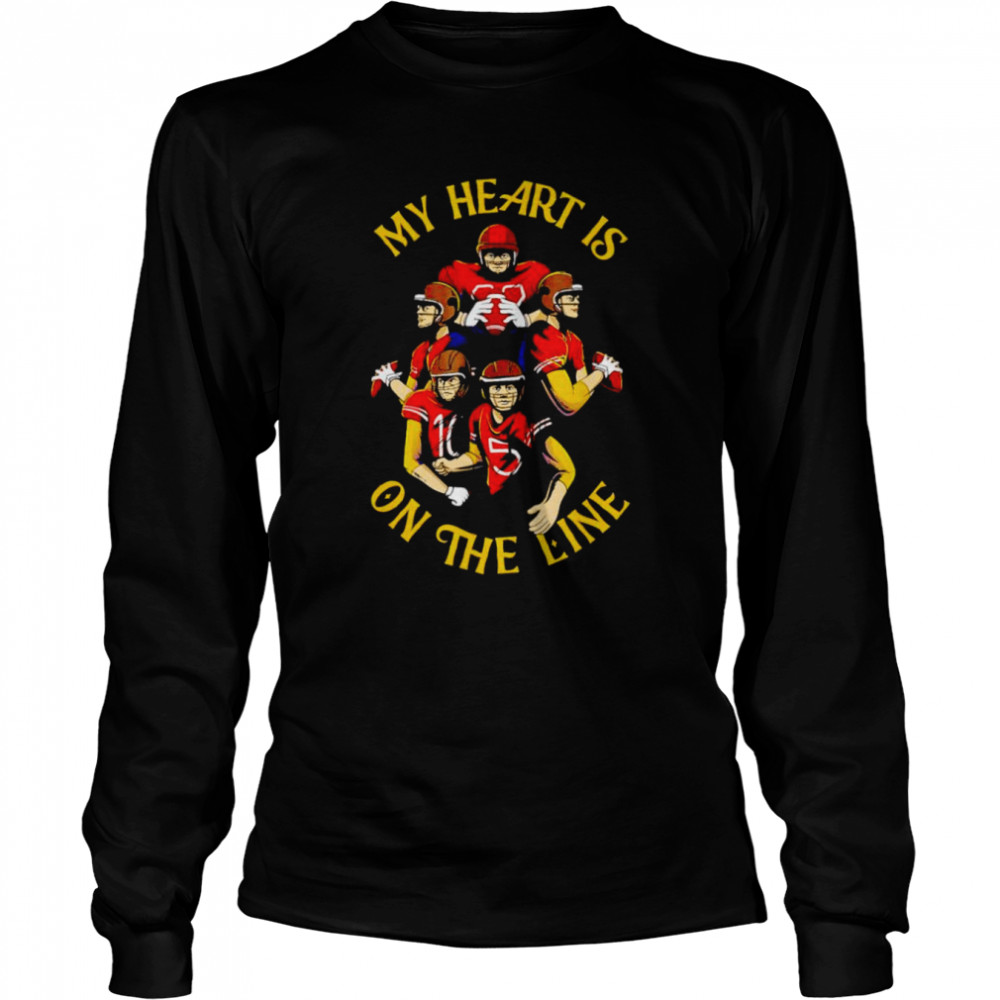 My heart is on the line sport shirt Long Sleeved T-shirt