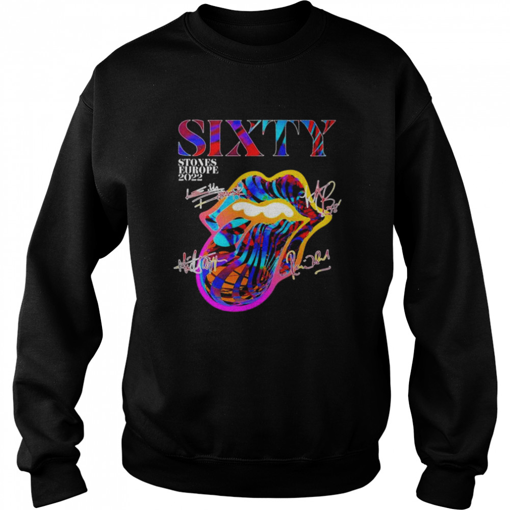 The Rolling Stones Sixty Europe 2022 Tour 2 Sided T- Unisex Sweatshirt