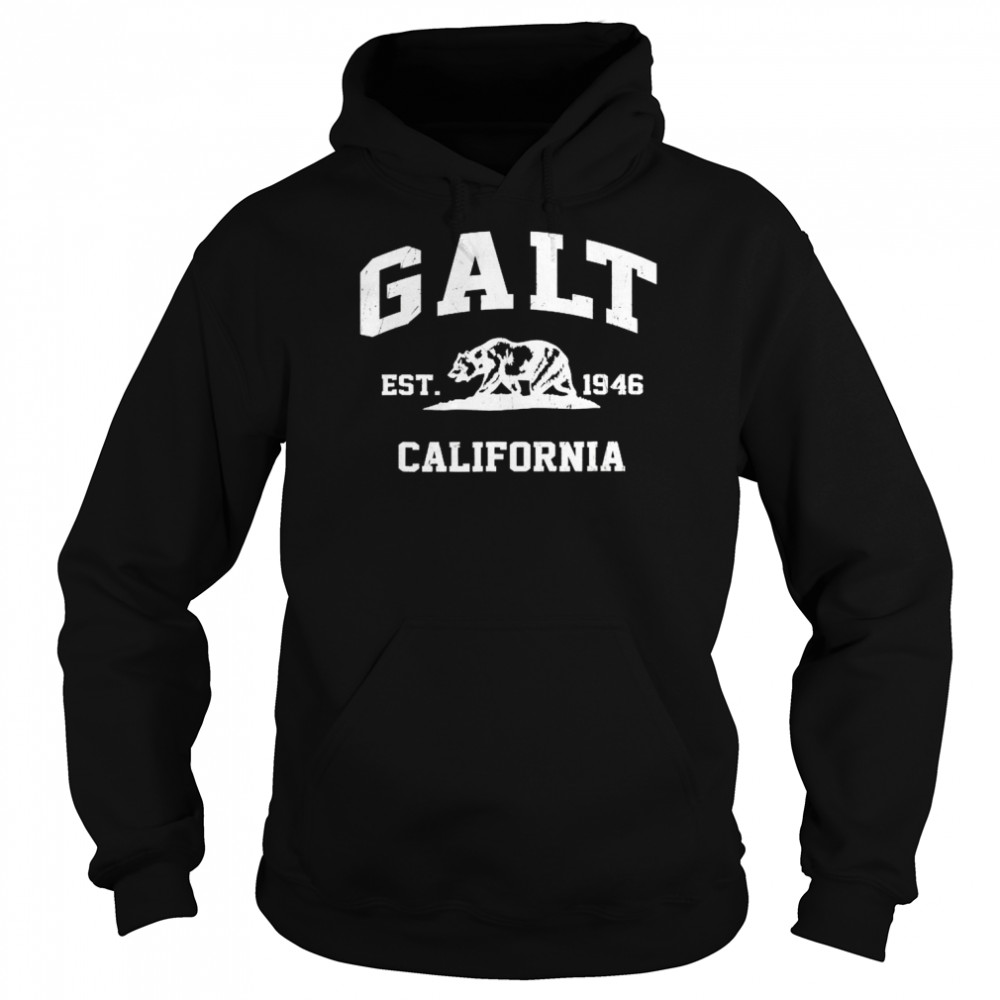 Galt California CA vintage state Athletic style  Unisex Hoodie