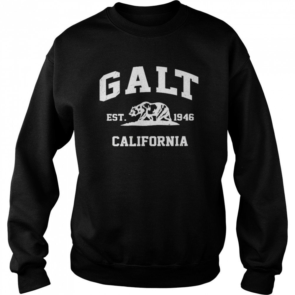 Galt California CA vintage state Athletic style  Unisex Sweatshirt