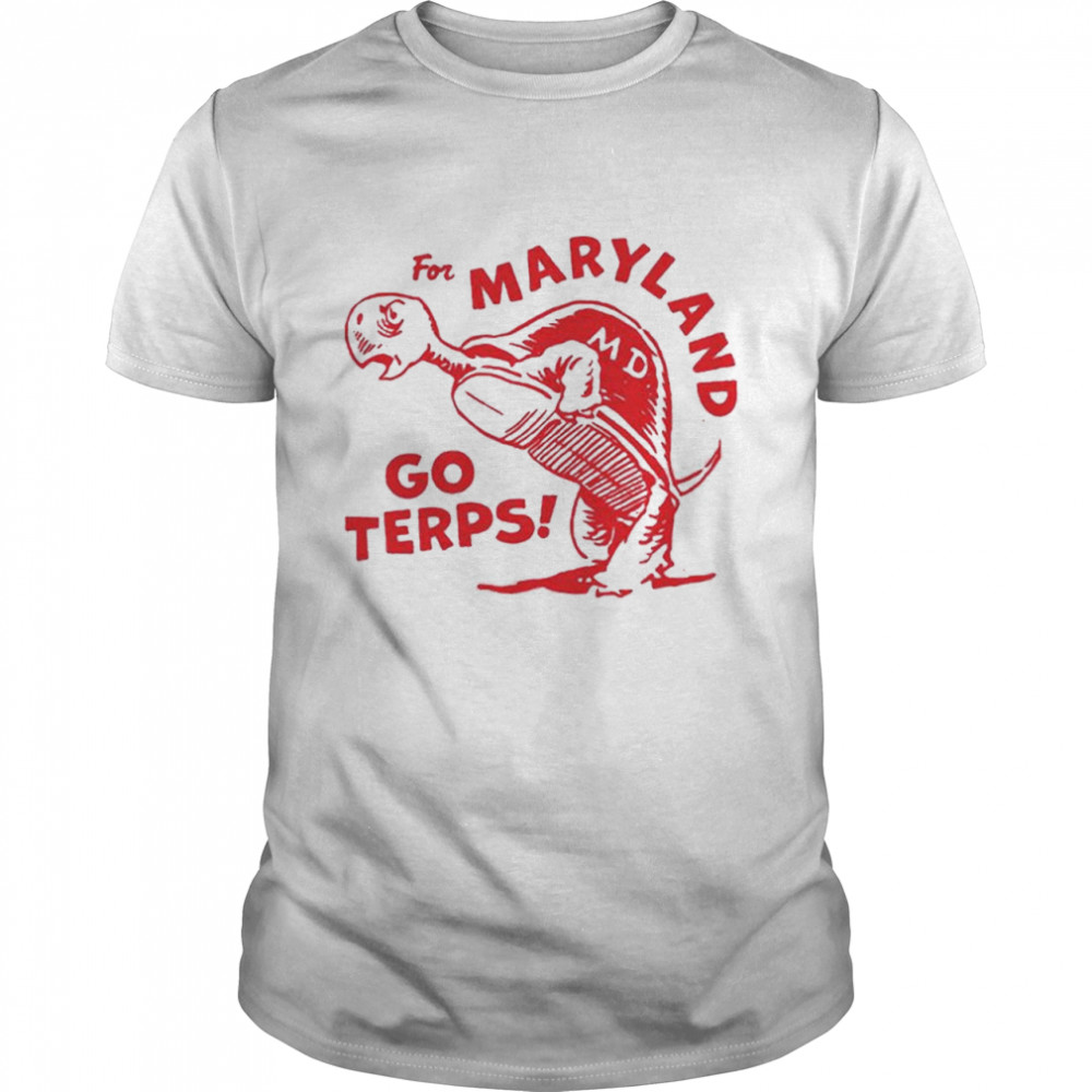 For Marryland Go Terps Vintage Maryland Testudo Fight Song T- Classic Men's T-shirt
