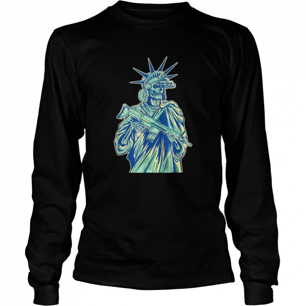 Tactical lady liberty shirt Long Sleeved T-shirt