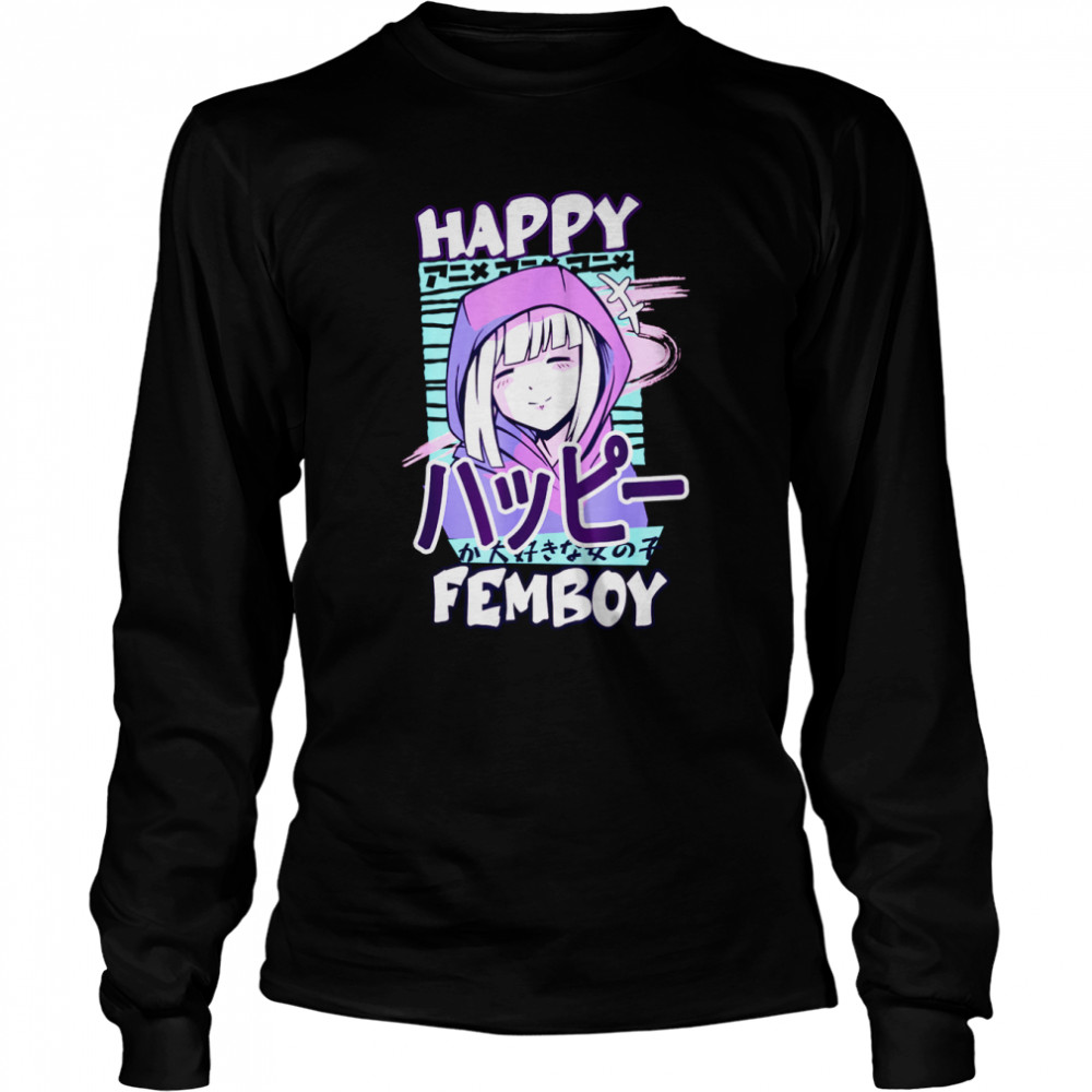 Anime Happy Femboy with Happy in japanese Cute & Top Shirt - T Shirt Classic