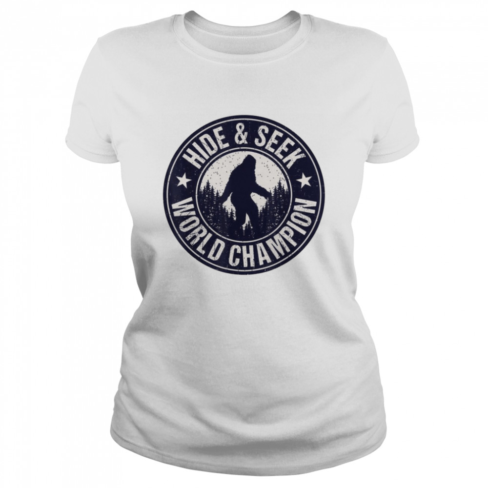 Bigfoot Hide And Seek World Champion Retro Vintage Sasquatch Classic Women's T-shirt