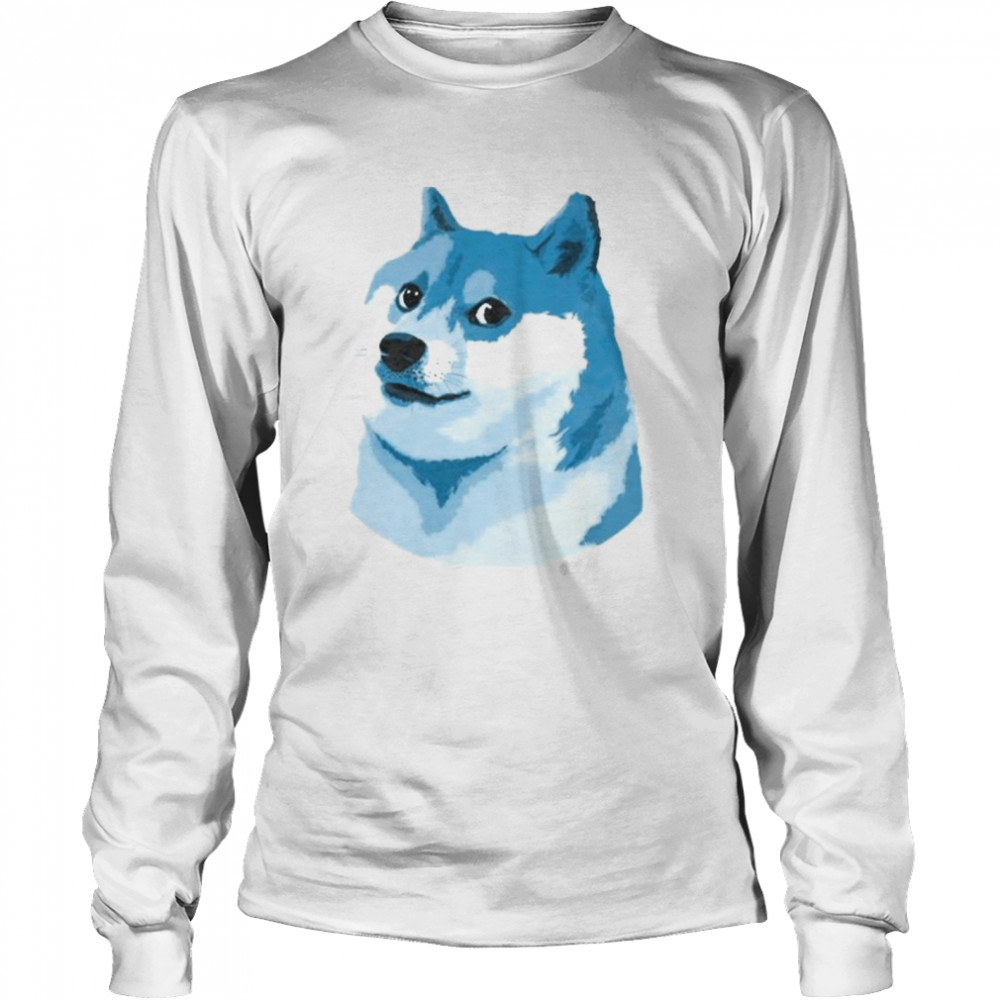 Blue Dog Blue Dogecoin Elon Musk Twitter Barstool Sports Store T- Long Sleeved T-shirt