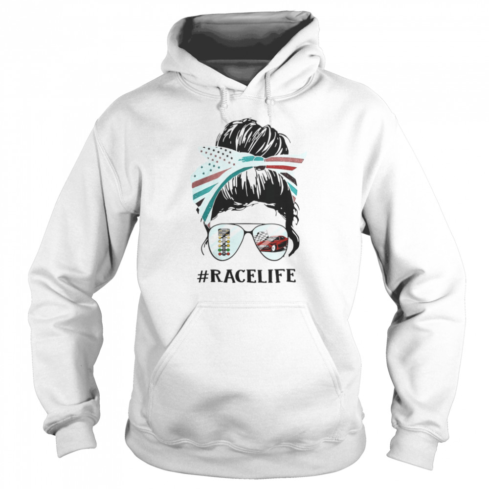 Drag Racing Life Messy Bun Girl Unisex Hoodie