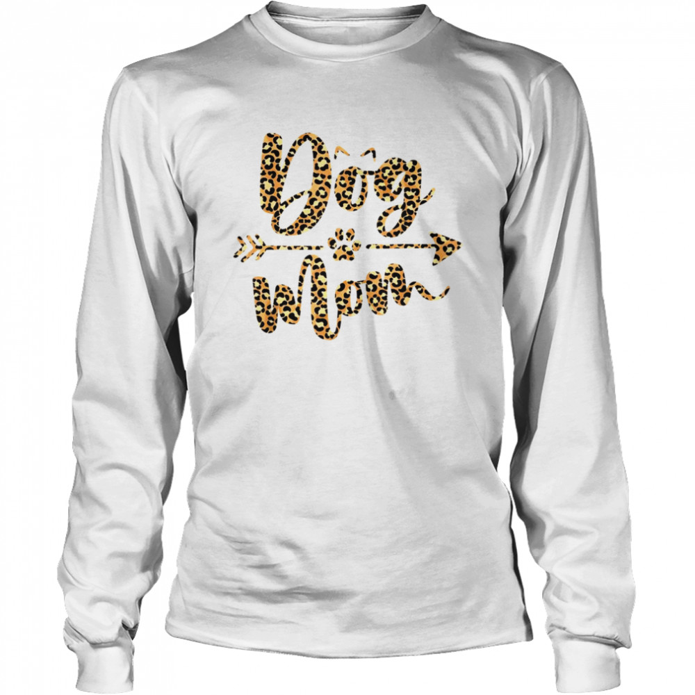 Leopard Dog Mom Dogs Mothers Day Long Sleeved T-shirt