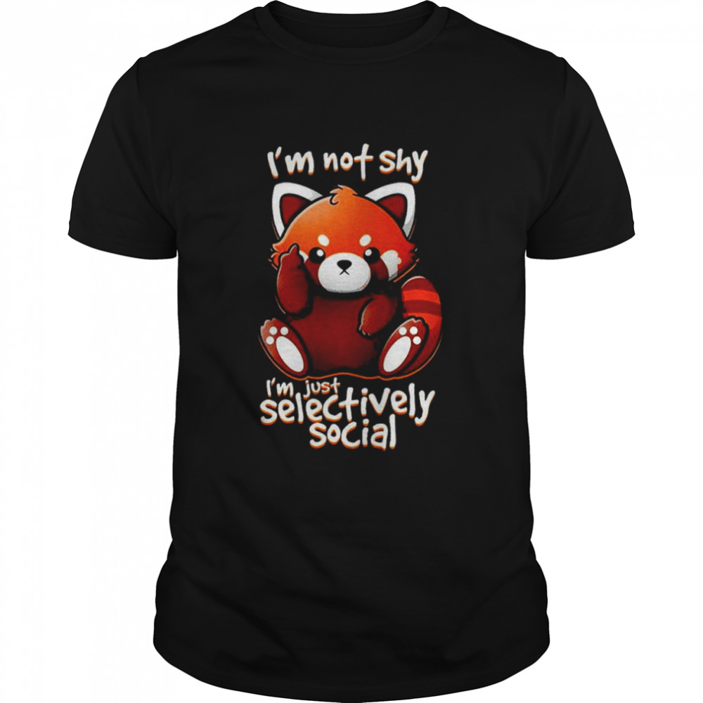 Shy Red Panda Selectively Social shirt Classic Men's T-shirt