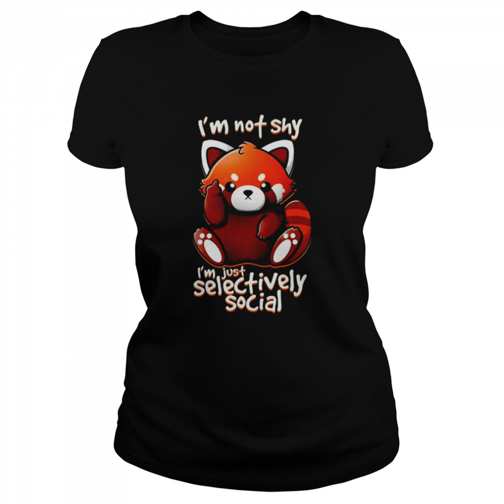 Shy Red Panda Selectively Social shirt Classic Women's T-shirt