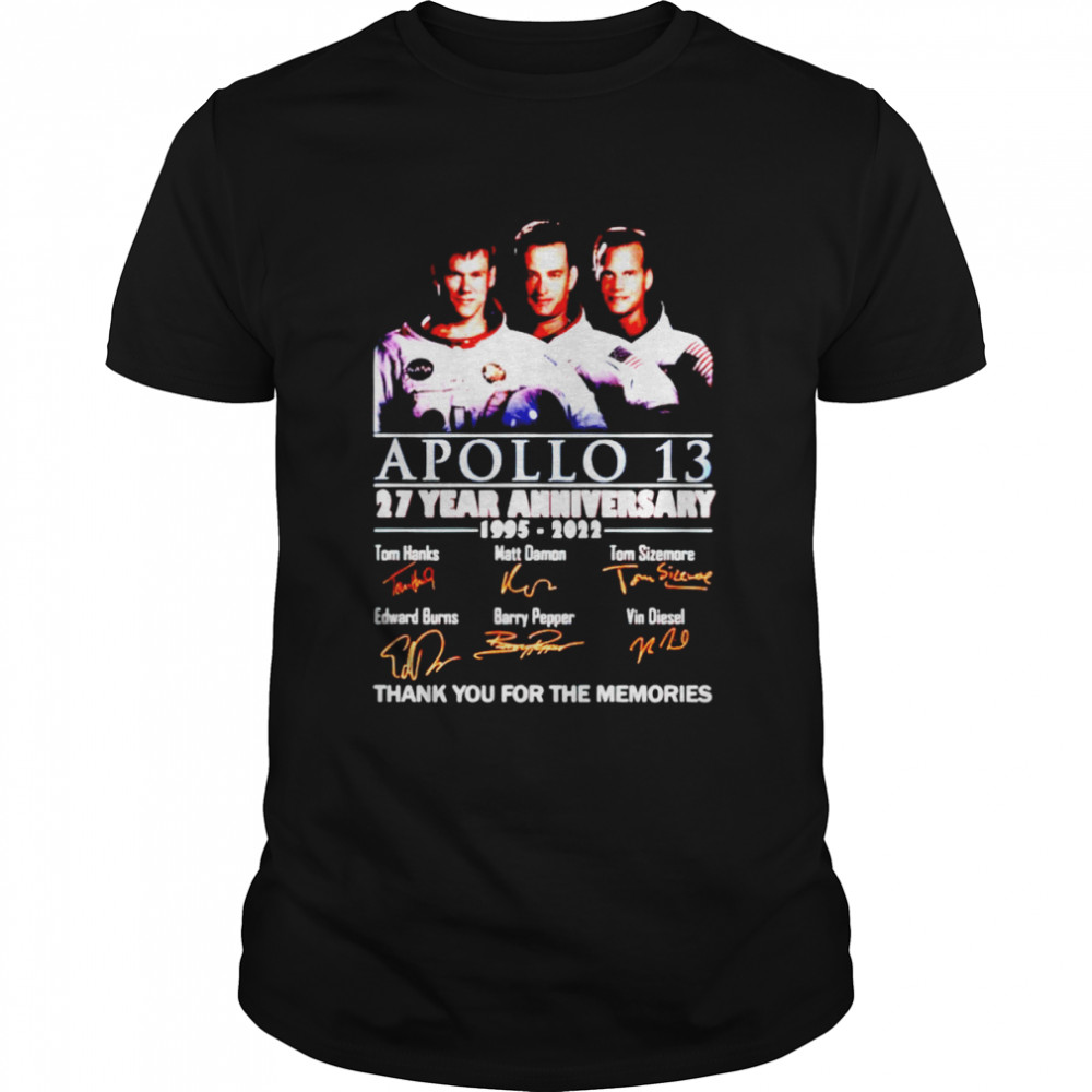 Apollo 13 27 year Anniversary 1995 2022 signatures shirt Classic Men's T-shirt