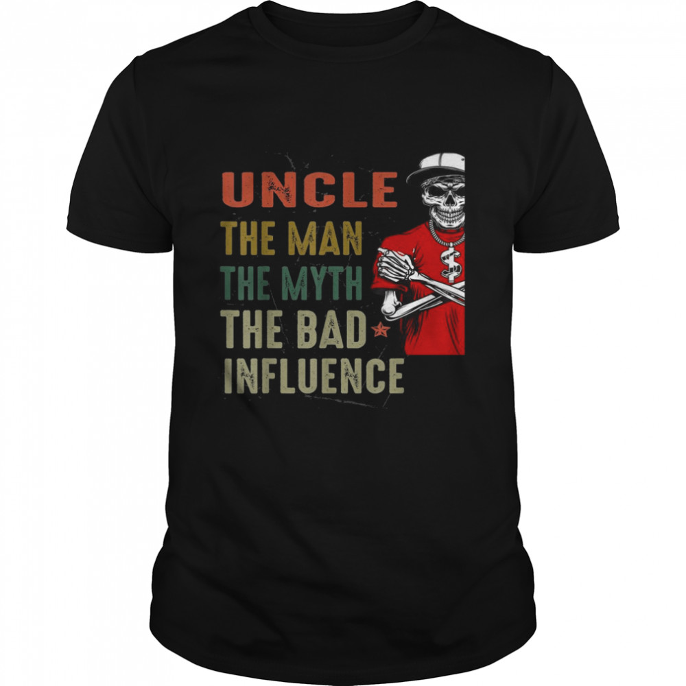 Mens Vintage Fun Uncle Man Myth Bad Influence  Classic Men's T-shirt