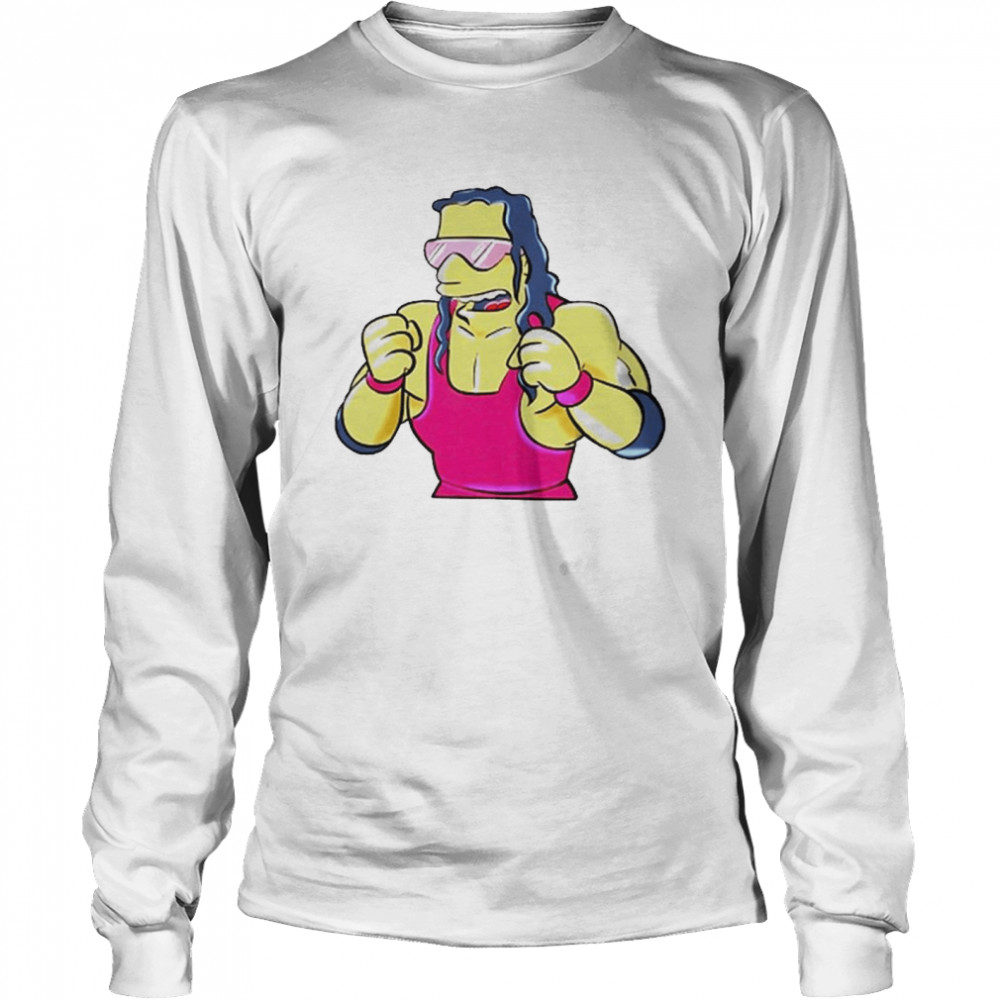 Bret Hart Sticker T- Long Sleeved T-shirt