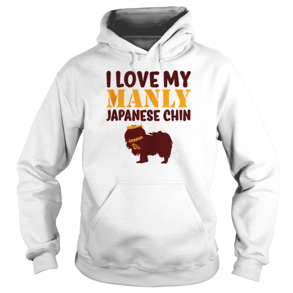 Japanese Chin Canine Boy Dog Manly Gender Reveal Cute Unisex Hoodie