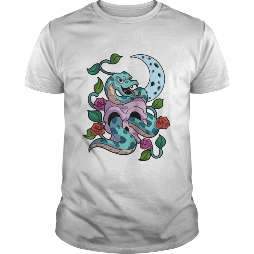 Kawaii Pastel Goth Snake Rose Moon Classic Men's T-shirt