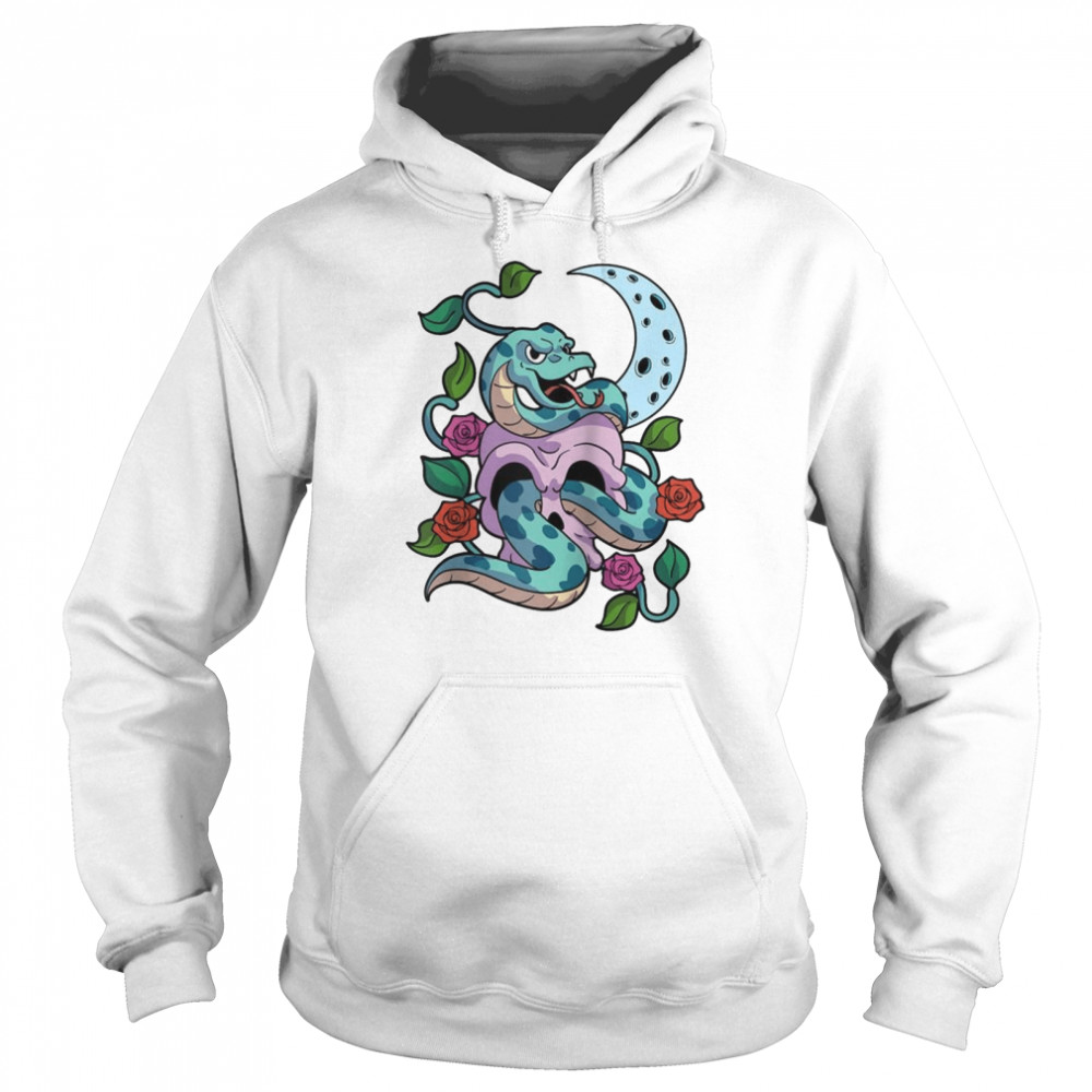 Kawaii Pastel Goth Snake Rose Moon Unisex Hoodie