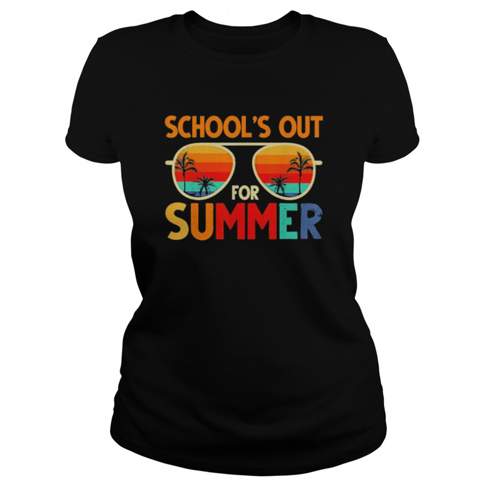 Last day of school retro schools out for summer teacher shirt Classic Women's T-shirt