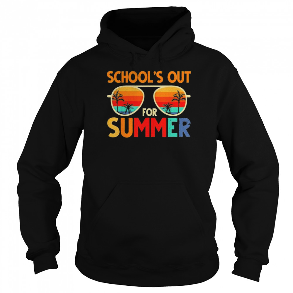 Last day of school retro schools out for summer teacher shirt Unisex Hoodie