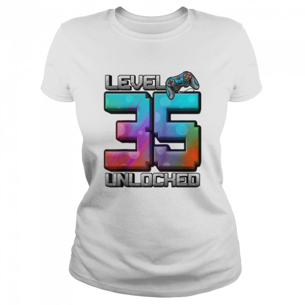 Level 35 Unlocked Awesome Since 1987 35th Birthday Gaming Classic Women's T-shirt