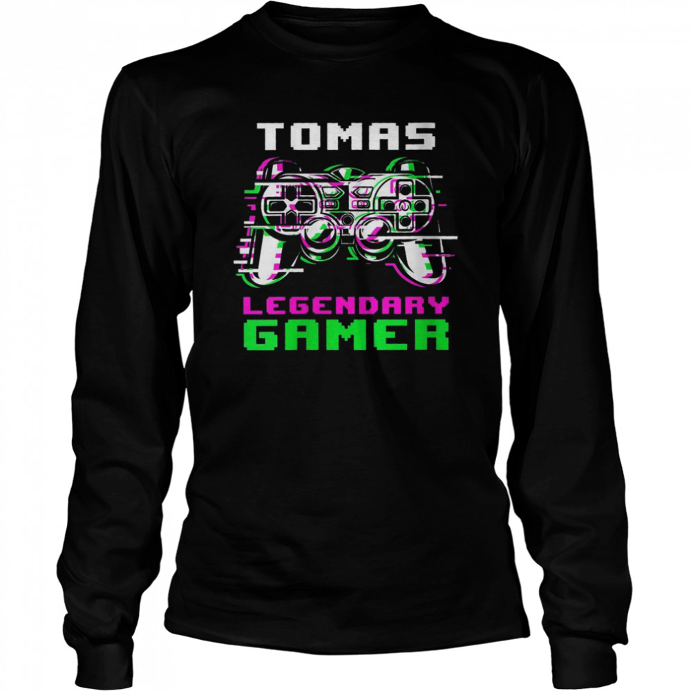 Tomas Legendary Gamer Personalized Long Sleeved T-shirt