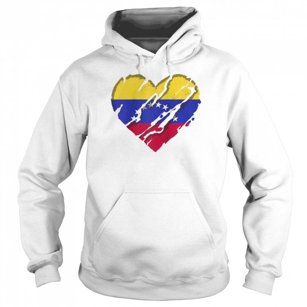 Venezuela Heart Venezuelan Flag Venezuelan Pride Unisex Hoodie