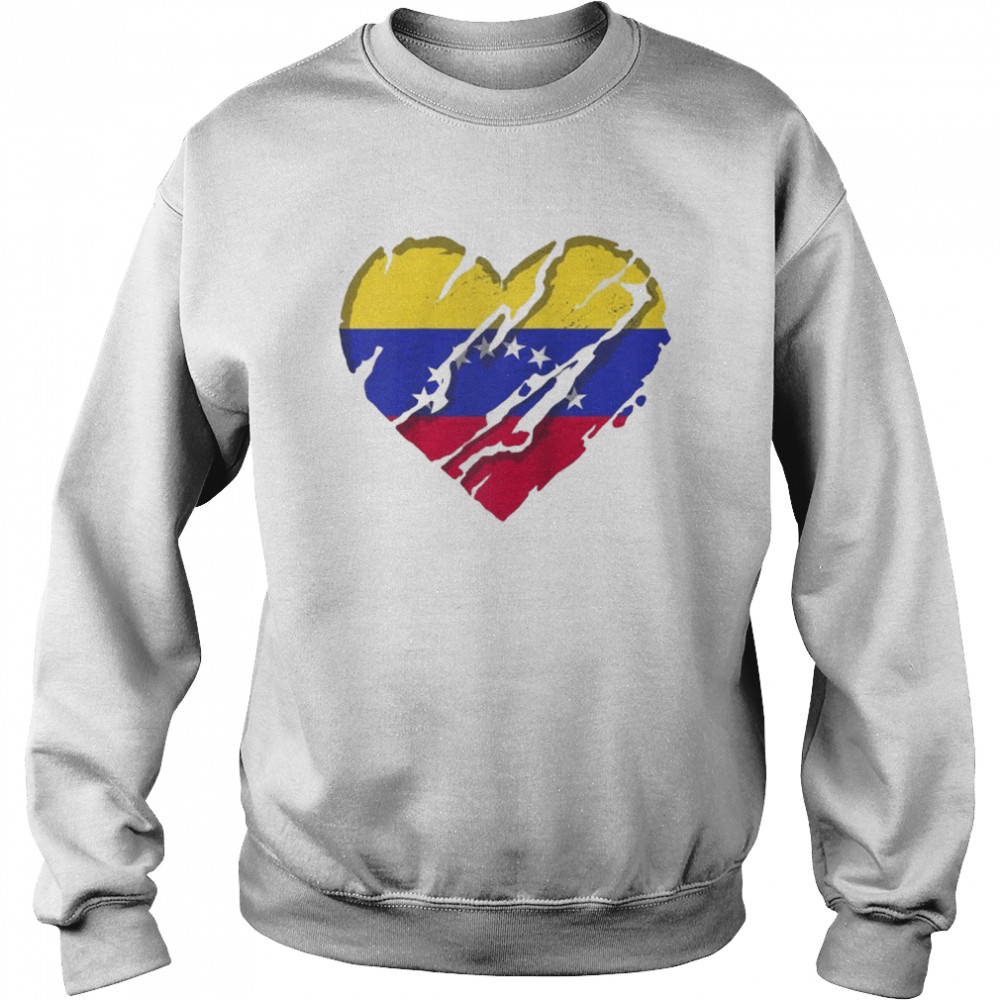 Venezuela Heart Venezuelan Flag Venezuelan Pride Unisex Sweatshirt