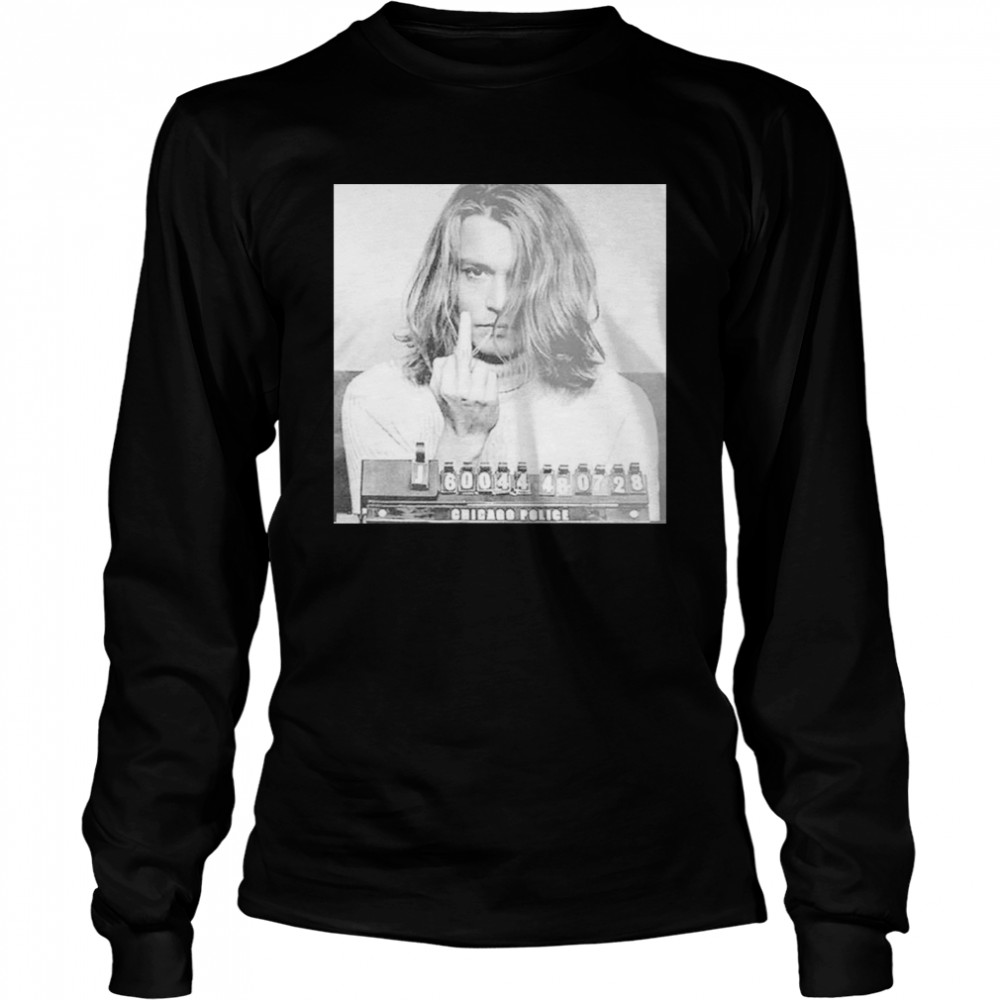 Blow Mugshot Justice For Johnny Depp Long Sleeved T-shirt