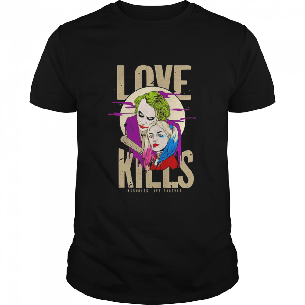 Love Kills Joker Harley Quinn shirt Classic Men's T-shirt