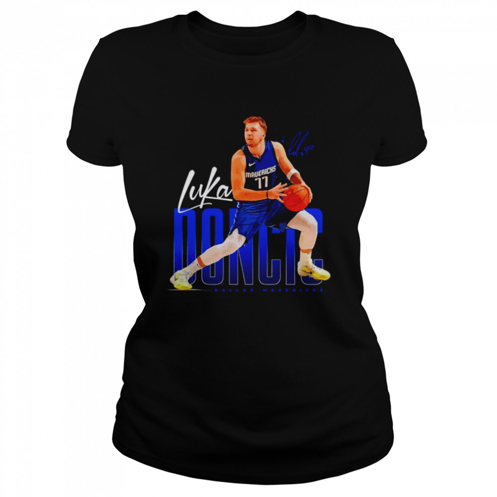 Luka Doncic Dallas Mavericks Basketball Signatures Classic Women's T-shirt