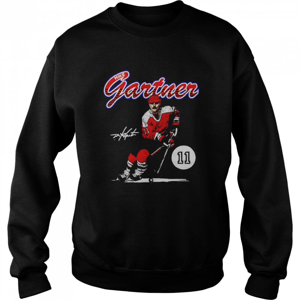 Mike Gartner Washington Capitals Retro Script Signature shirt Unisex Sweatshirt