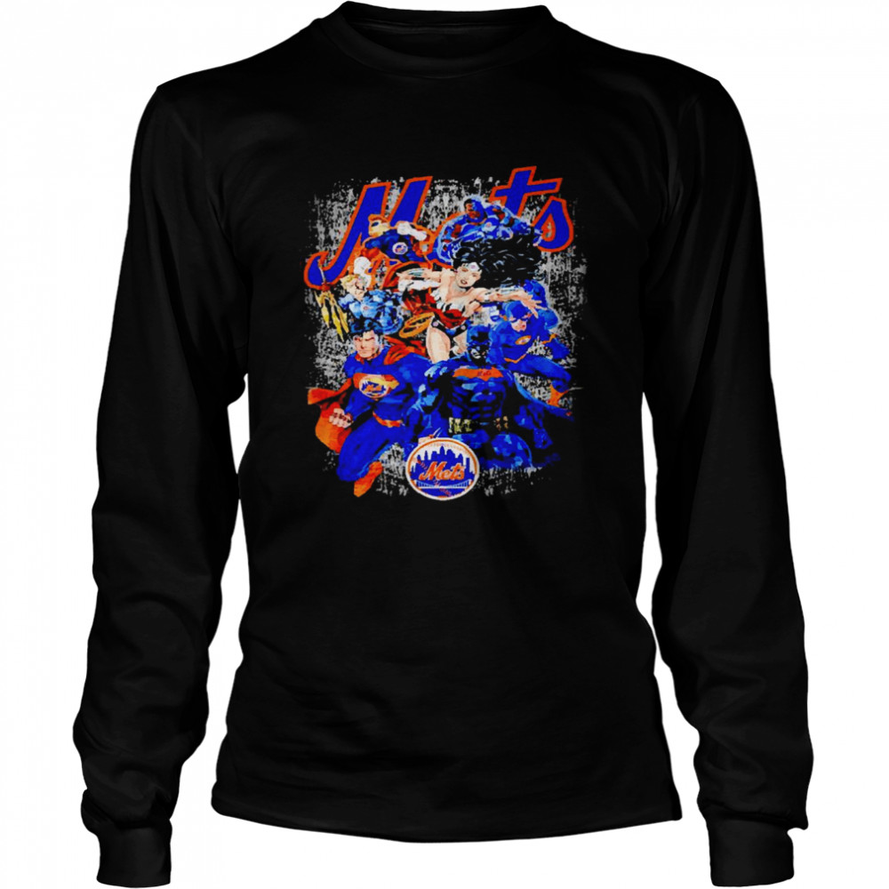 New York Mets DC Comics Heroes shirt Long Sleeved T-shirt