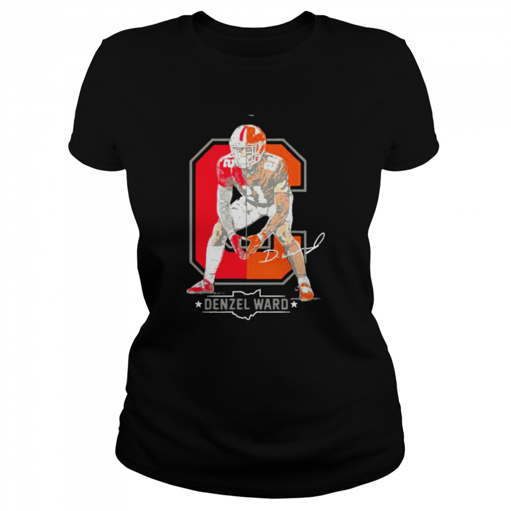 denzel Ward Columbus To Cleveland Browns and Ohio State Buckeyes shirt Classic Women's T-shirt