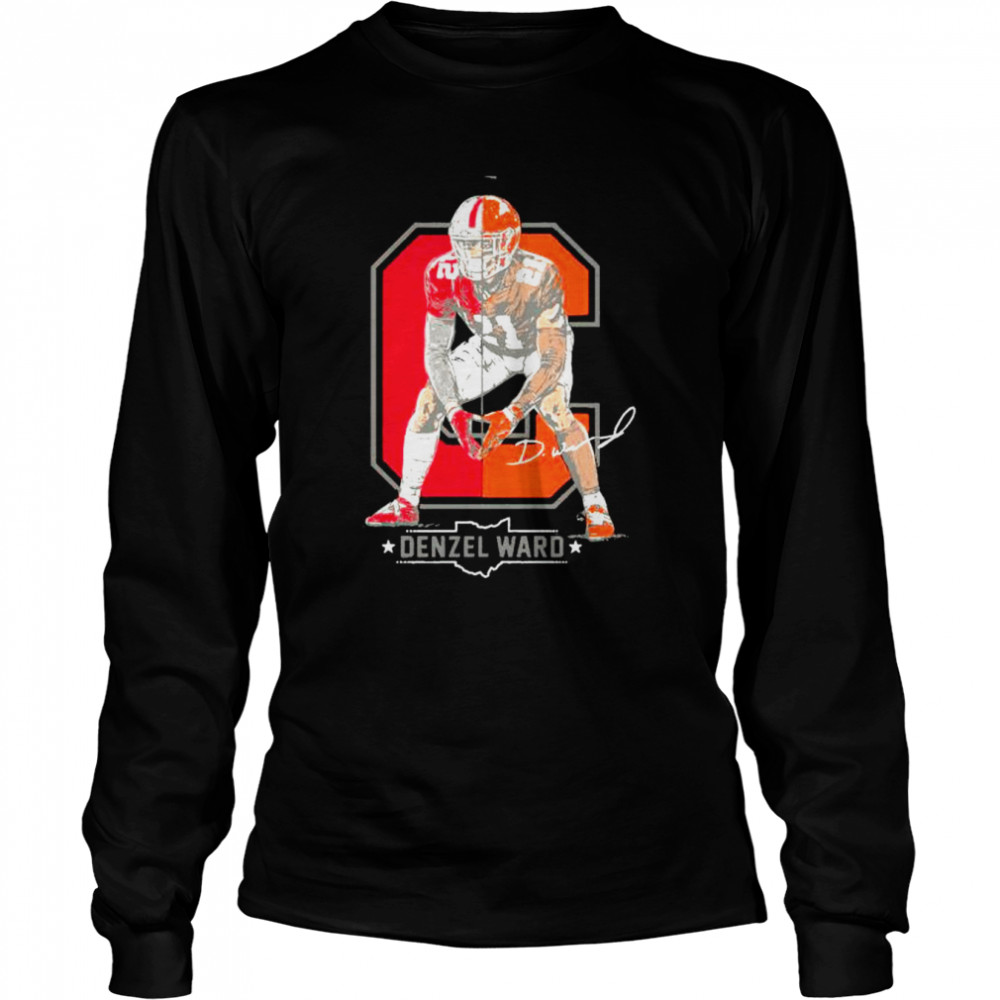 denzel Ward Columbus To Cleveland Browns and Ohio State Buckeyes shirt Long Sleeved T-shirt