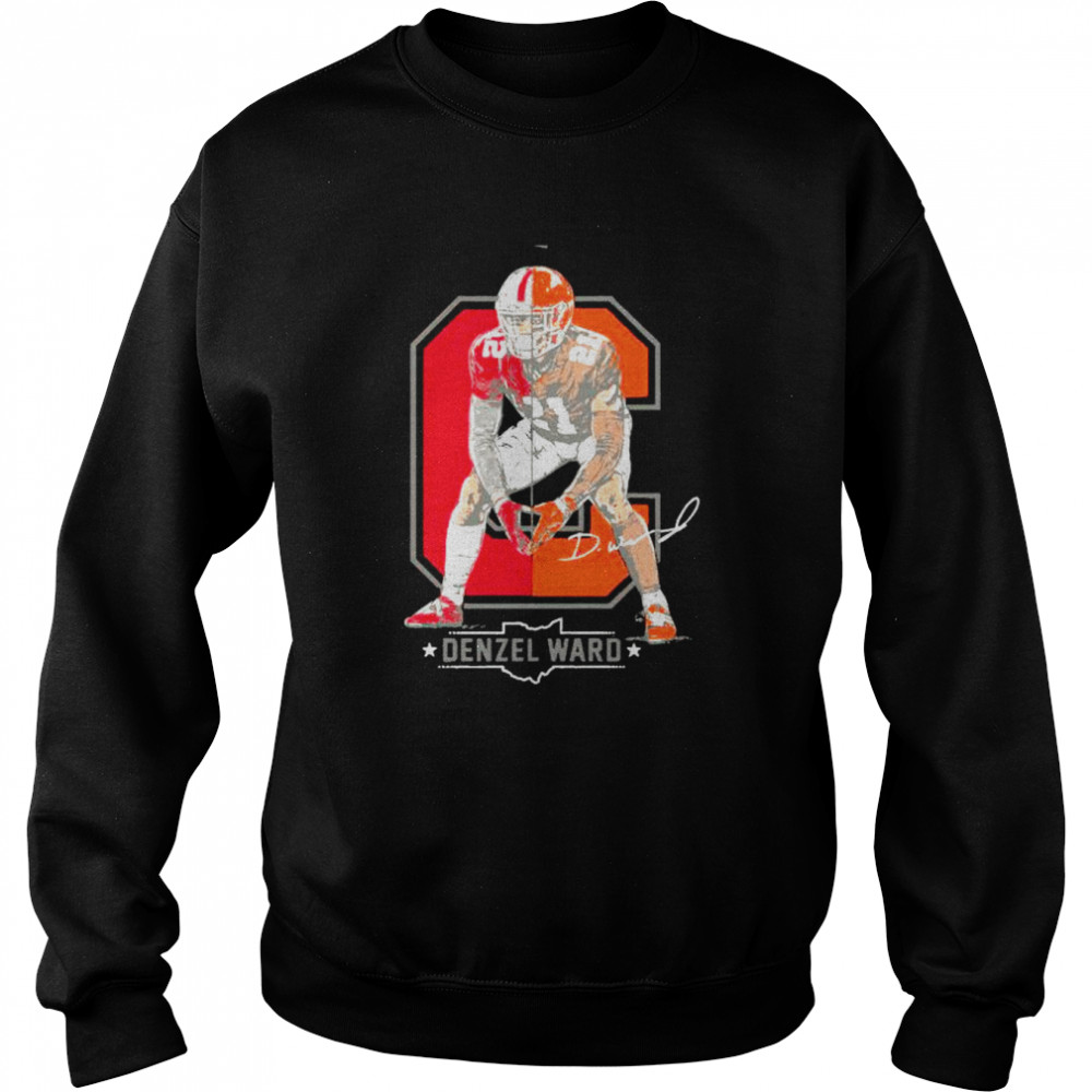 denzel Ward Columbus To Cleveland Browns and Ohio State Buckeyes shirt Unisex Sweatshirt