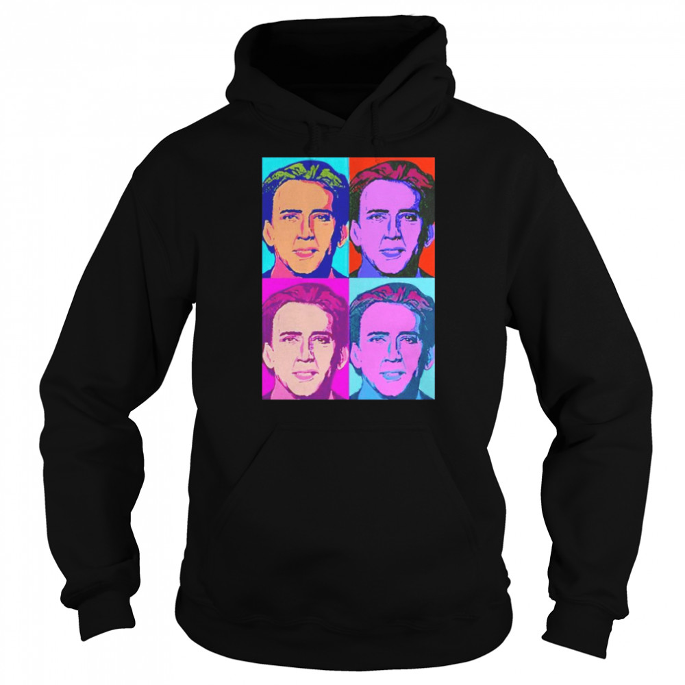 Nicholas cage pop art parody shirt Unisex Hoodie