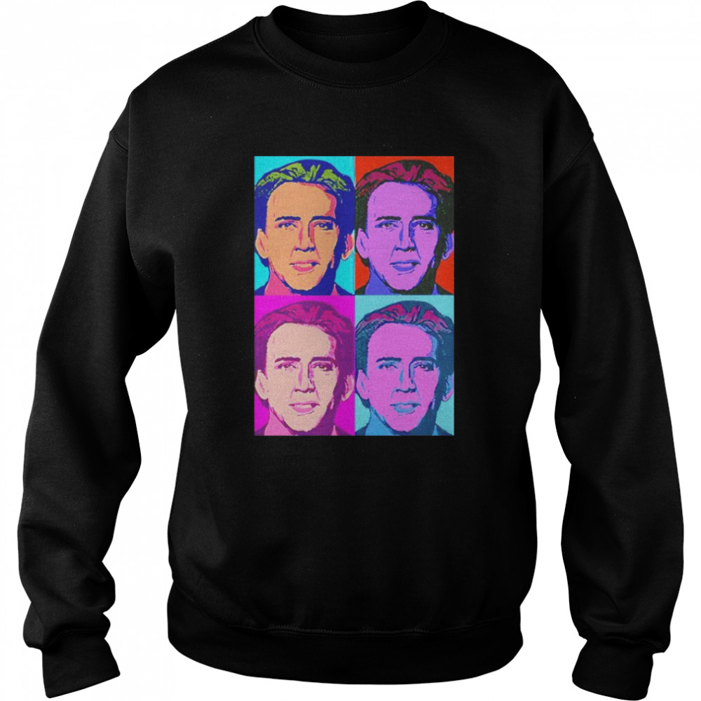 Nicholas cage pop art parody shirt Unisex Sweatshirt