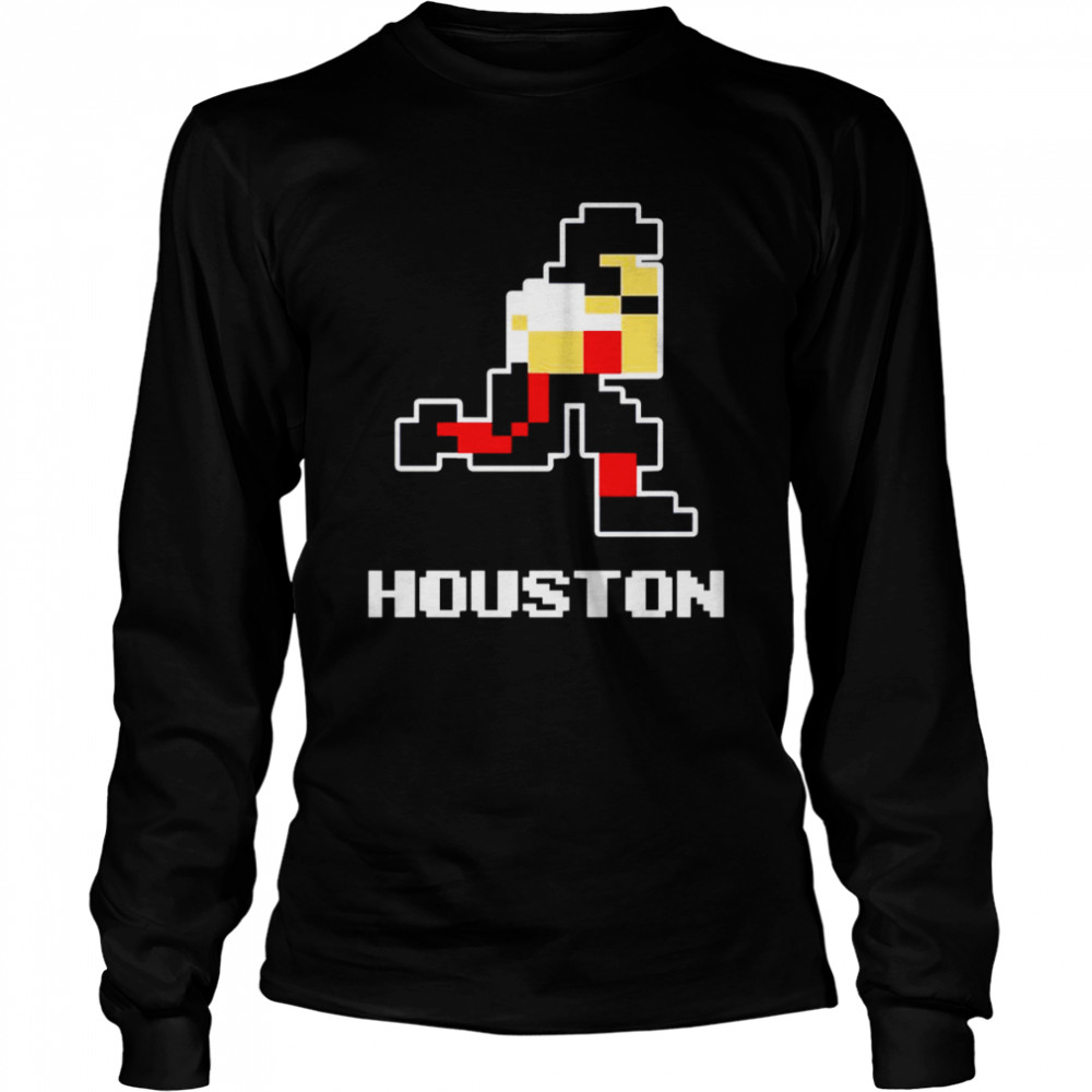 8 Bit Houston Football Long Sleeved T-shirt