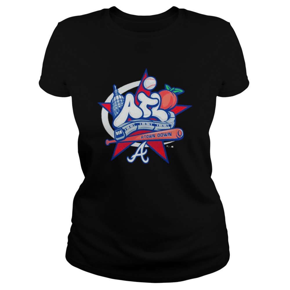 Atlanta Braves A-Town Down Hometown Collection shirt Classic Women's T-shirt