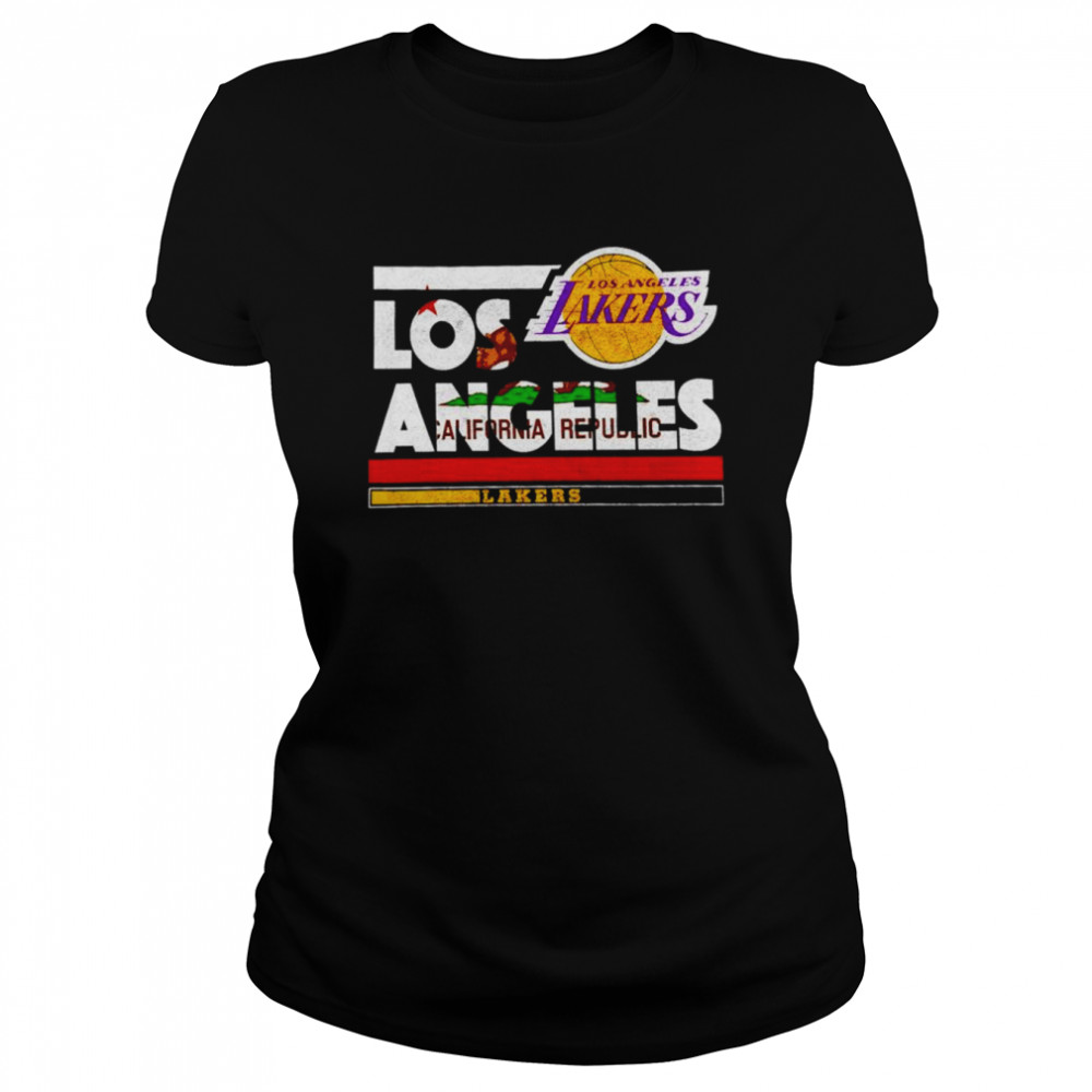 Los Angeles Lakers Majestic Threads City and State shirt Classic Women's T-shirt