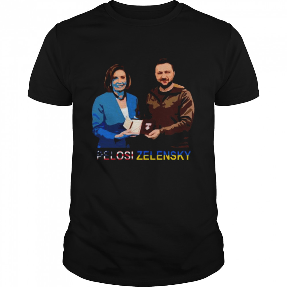 Pelosi Zelensky Slava Ukraine Stan With Ukraini T- Classic Men's T-shirt